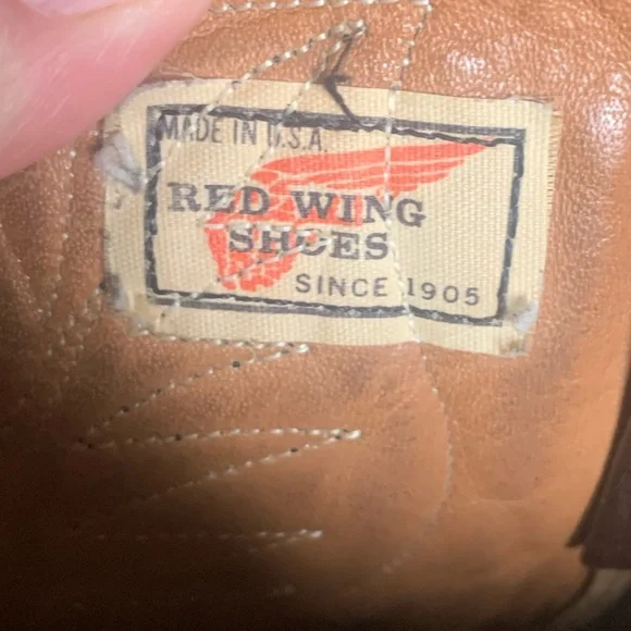 Red Wing Pecos Western Cowboy Boots Size 8 wide 3e Brown Leather9801-1 vintage